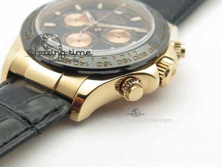 MiroTime 0326 Comfortable Daytona 116515 Noob 1:1 Best Edition Black RG Dial On Black Leather Strap A 3788